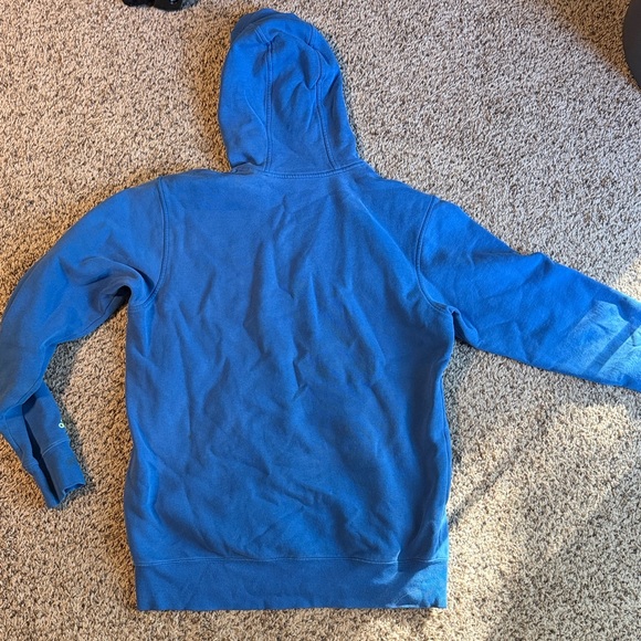 Adidas Blue Hoodie with Bold Lettering - Picture 3 of 3